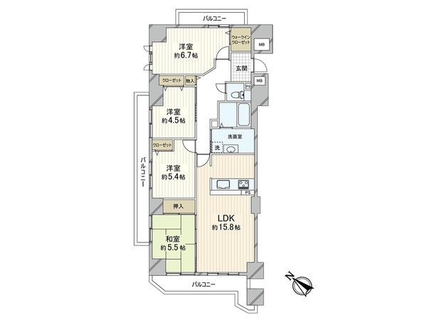 ローレルハイツ神戸1号棟 間取図(平面図) ローレルハイツ神戸1号棟 間取図(平面図)