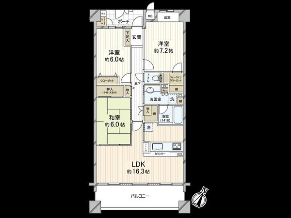 須磨シーサイドヒルズⅠ 間取図(平面図) 須磨シーサイドヒルズⅠ 間取図(平面図)