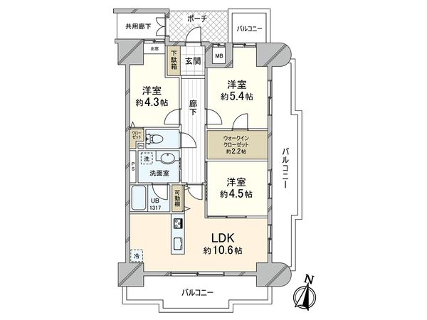 サンワプラザ新神戸 間取図(平面図) サンワプラザ新神戸 間取図(平面図)