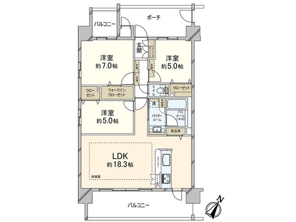 デュオプレステージ東加古川駅前 間取図(平面図)