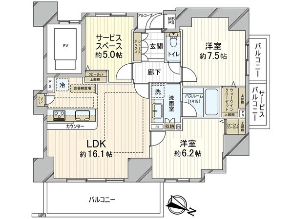 ワコーレ神戸中山手エンブレム 間取図(平面図)