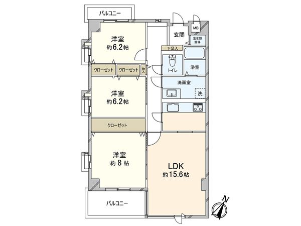 メゾンクレール諏訪山 間取図(平面図) メゾンクレール諏訪山 間取図(平面図)