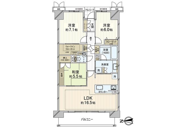 リブコート垂水駅前プライムブルー 間取図(平面図) 間取図(平面図)