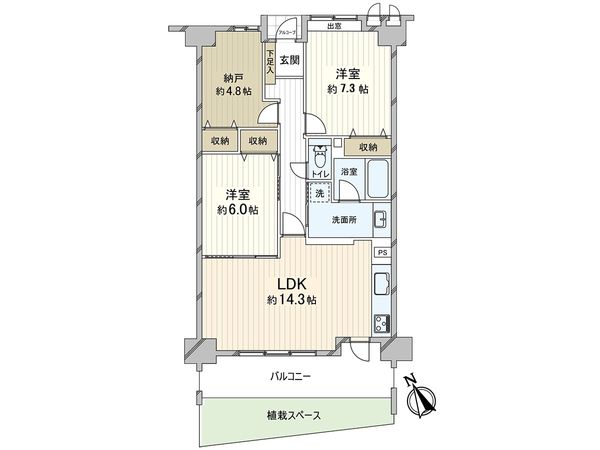 アスタピア新長田ステーションフラッツ 間取図(平面図) 間取図(平面図)