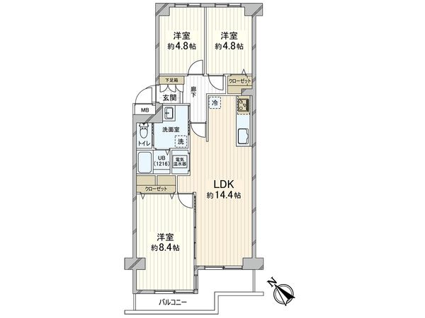 エバーグリーンポートアイランド2号棟 間取図(平面図) エバーグリーンポートアイランド2号棟 間取図(平面図)