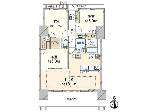 ワコーレ ザ・神戸旧居留地レジデンスタワー 間取図(平面図)