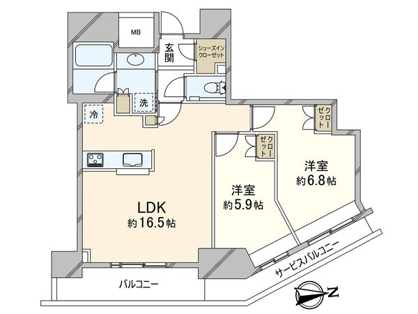 ジークレフ新神戸タワー 間取図(平面図) ジークレフ新神戸タワー 間取図(平面図)