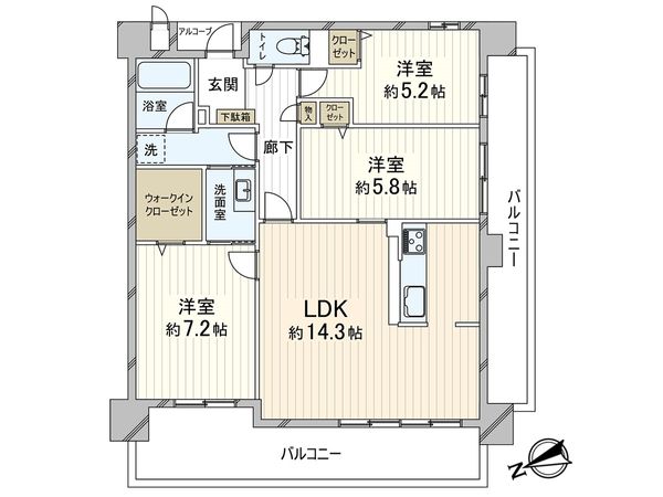 ロイヤルヒル北野 間取図(平面図) ロイヤルヒル北野 間取図(平面図)