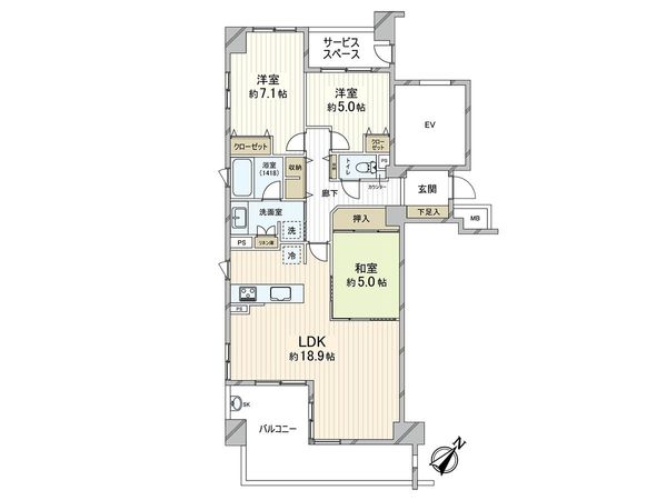 パークタワー新神戸 間取図(平面図) パークタワー新神戸 間取図(平面図)