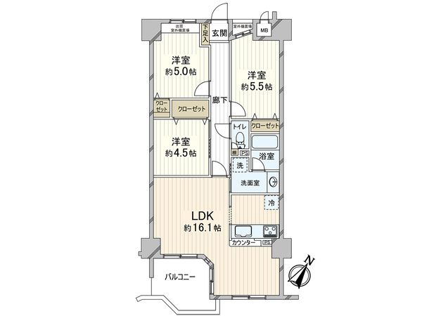 藤和シティホームズ三宮 間取図(平面図) 間取図(平面図)