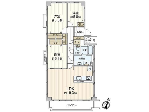 コープ野村須磨離宮前 間取図(平面図) コープ野村須磨離宮前 間取図(平面図)