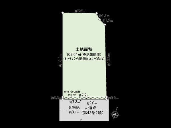 西麻布1丁目 条件付き土地 区画図 西麻布1丁目 条件付き土地 区画図