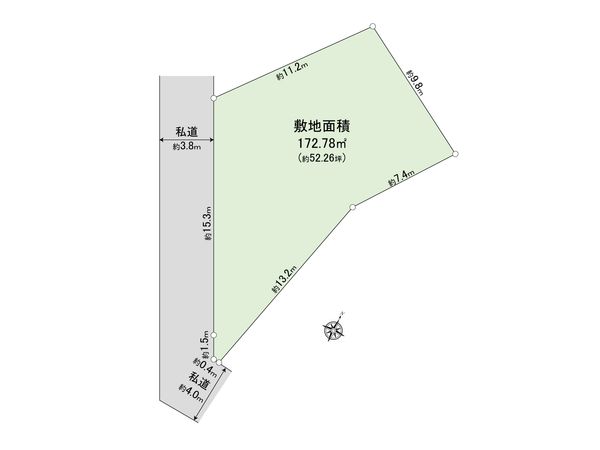 渋谷区広尾2丁目 借地 区画図 渋谷区広尾2丁目 借地 区画図