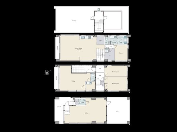 渋谷区恵比寿南3丁目 戸建 間取図(平面図) 渋谷区恵比寿南3丁目 戸建 間取図(平面図)