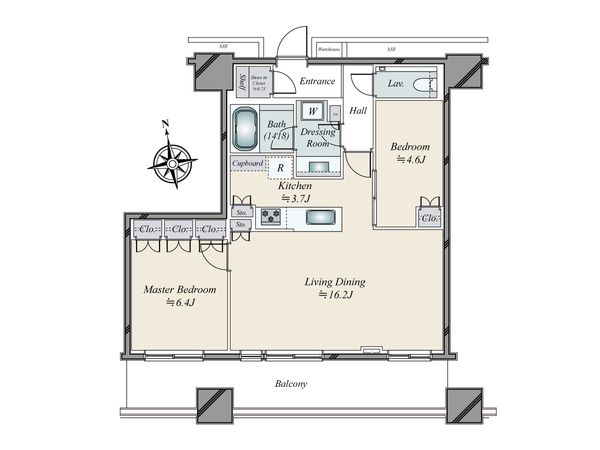 WORLD TOWER RESIDENCE 間取図(平面図) WORLD TOWER RESIDENCE 間取図(平面図)