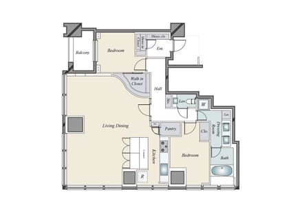 シティタワー麻布十番 間取図(平面図)