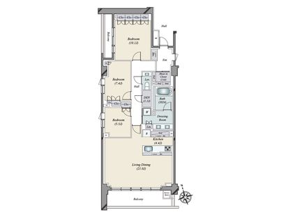 ザ・パークハウス広尾羽澤 間取図(平面図)