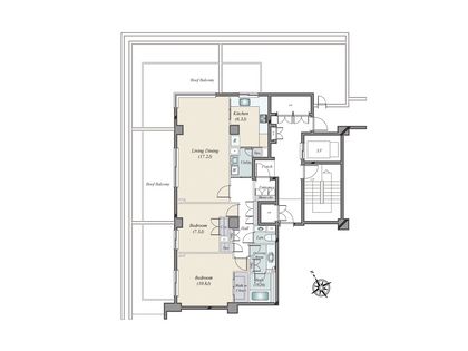東急ドエルプレステージ赤坂氷川町 間取図(平面図)