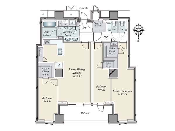 三田ガーデンヒルズ パークマンション 間取図(平面図)