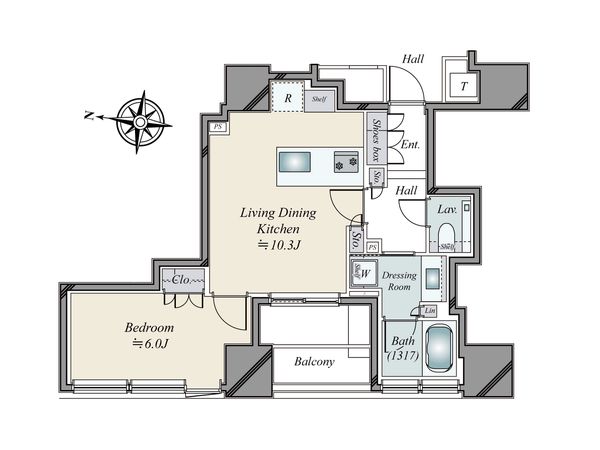 THE 千代田麹町 TOWER 間取図(平面図) 間取図(平面図)