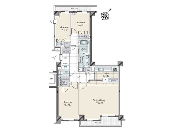 クラッシィハウス高輪 間取図(平面図) クラッシィハウス高輪 間取図(平面図)