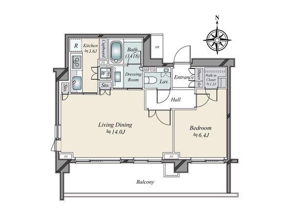 広尾ガーデンフォレスト D棟 間取図(平面図) 間取図(平面図)