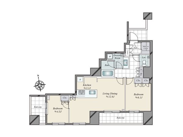 ブランズ麻布狸穴町 間取図(平面図) 間取図(平面図)