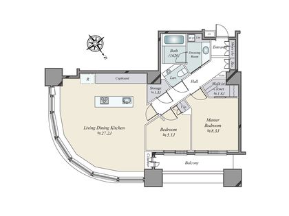 東京ツインパークス レフトウィング 間取図(平面図) 東京ツインパークス レフトウィング 間取図(平面図)