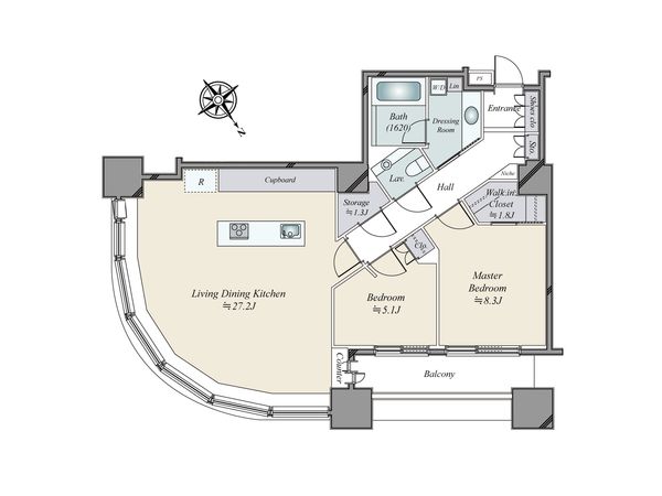 東京ツインパークス レフトウィング 間取図(平面図)