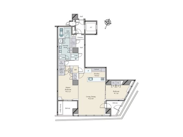 プラウド神宮前 間取図(平面図) プラウド神宮前 間取図(平面図)