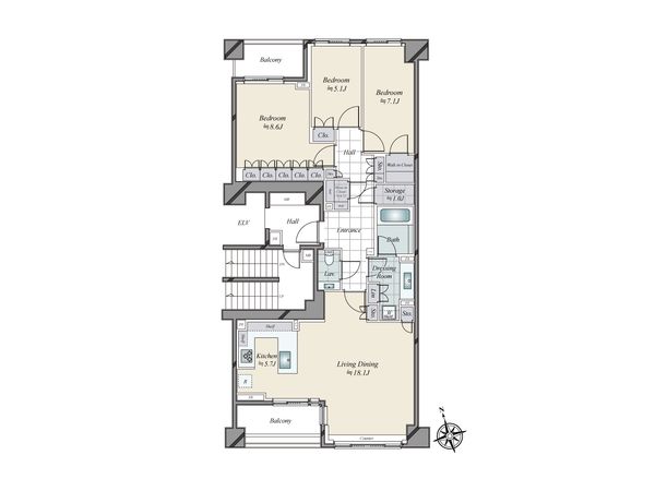 ザ・パークハウスグラン南青山高樹町 間取図(平面図)