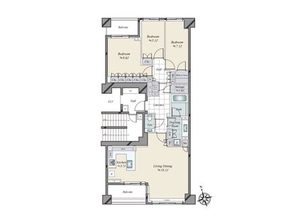 ザ・パークハウスグラン南青山高樹町 間取図(平面図)