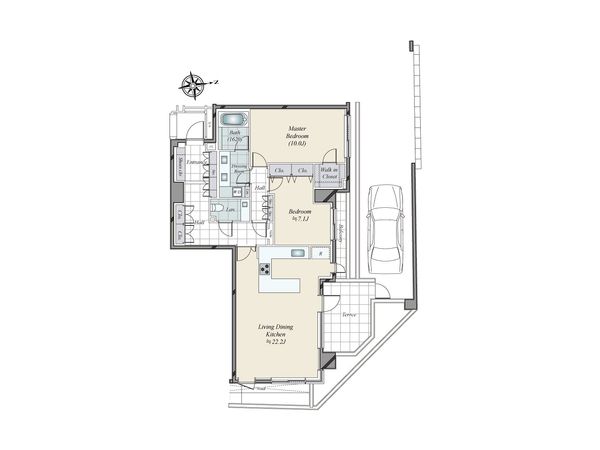フォレセーヌ池田山公園 間取図(平面図) 間取図(平面図)