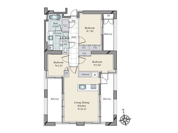 ロイヤルシーズン六本木 間取図(平面図) 間取図(平面図)