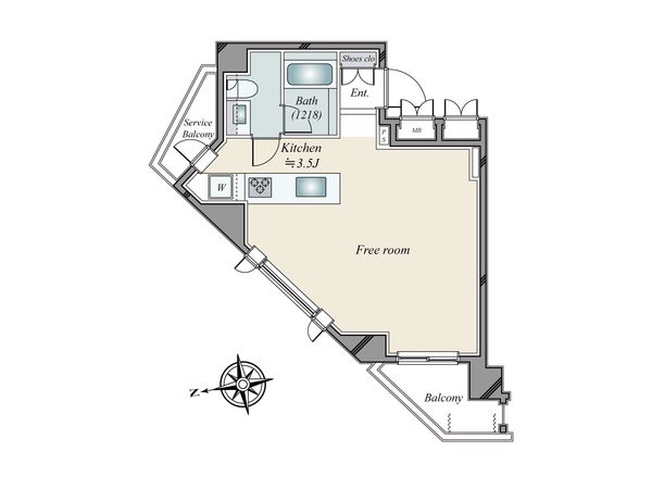 代官山デュープレックス 間取図(平面図)