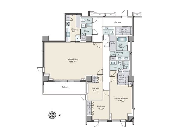 フォレストテラス鳥居坂 間取図(平面図)