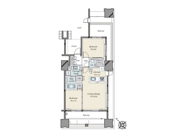 大江戸タワーレジデンス 間取図(平面図)