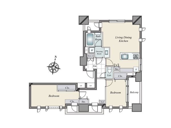 クオリア広尾 間取図(平面図)