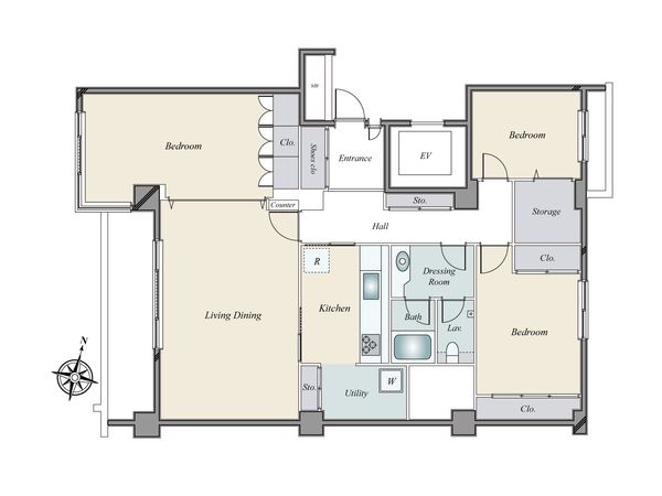 高輪パーク・マンション 間取図(平面図) 間取図(平面図)