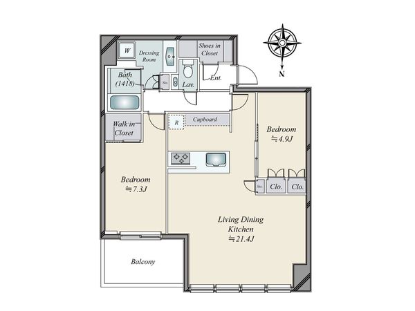 白金ザ・スカイ 東棟 間取図(平面図) 白金ザ・スカイ 東棟 間取図(平面図)
