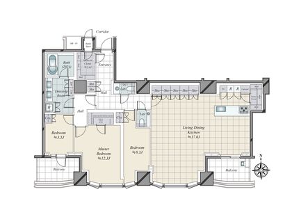 三田ガーデンヒルズ パークマンション 間取図(平面図)