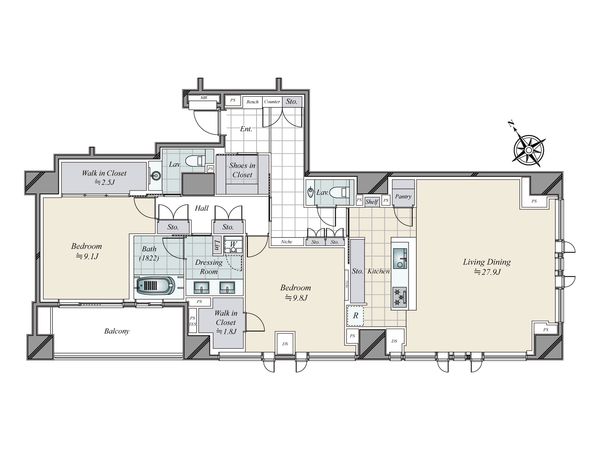パークマンション白金台サンク 間取図(平面図) パークマンション白金台サンク 間取図(平面図)