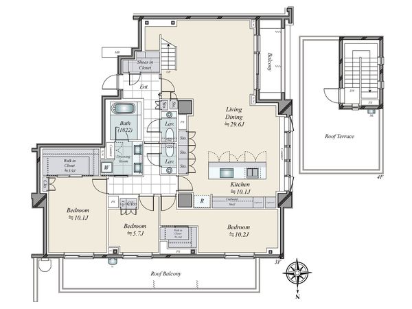 グランドメゾン渋谷大山町 間取図(平面図) 間取図(平面図)