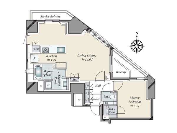 サンウッド広尾 間取図(平面図)