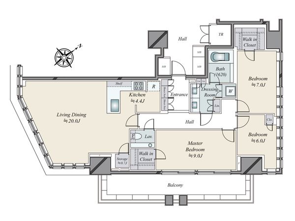 プラウドタワー渋谷 間取図(平面図) 間取図(平面図)