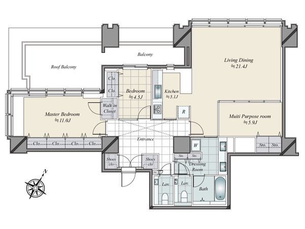 THE ROPPONGI TOKYO 間取図(平面図)