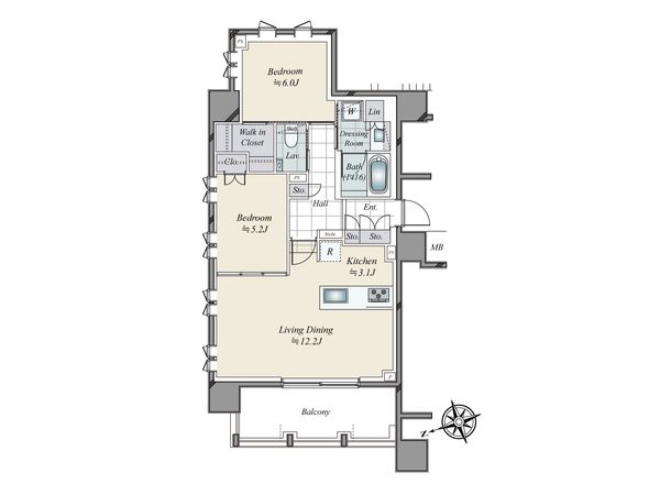 アトラス麻布十番 間取図(平面図) アトラス麻布十番 間取図(平面図)