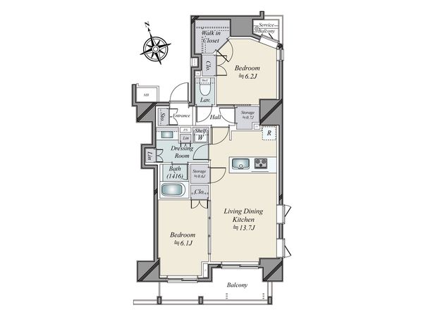 アトラス麻布十番 間取図(平面図) アトラス麻布十番 間取図(平面図)