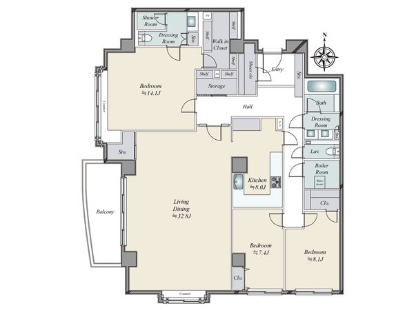 ヴィクトリアコート イースト棟 間取図(平面図) 間取図(平面図)