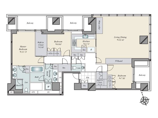 虎ノ門ヒルズレジデンシャルタワー 間取図(平面図) 虎ノ門ヒルズレジデンシャルタワー 間取図(平面図)
